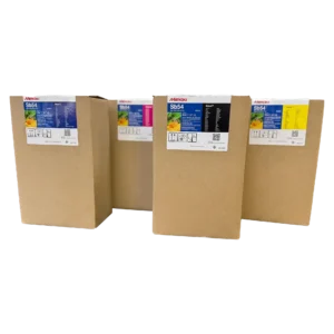 Cajas de tinta de sublimación Mimaki SB54 en pack de 2 litros, en azul, magenta, negro y amarillo
